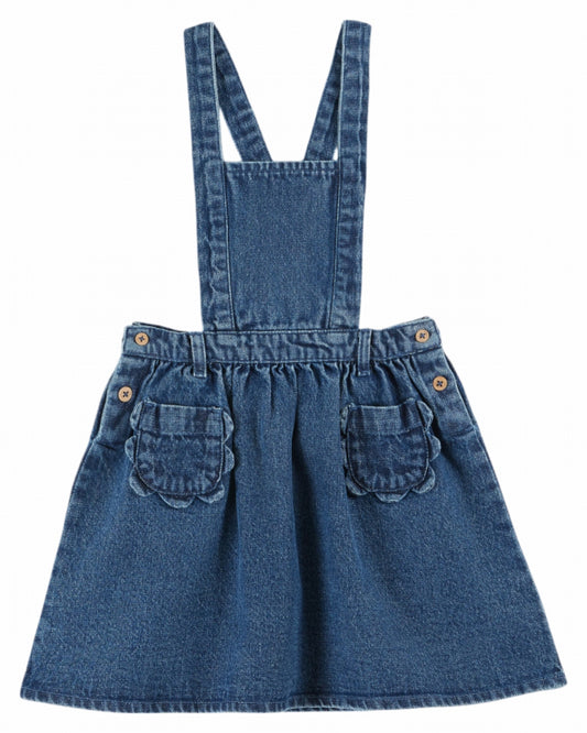 Cotton Apron Dress, Denim