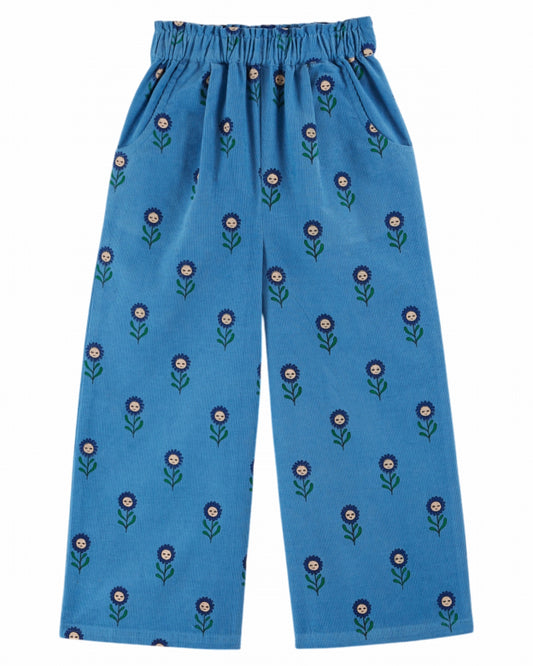Velvet Daisy Pants, Blue Margot