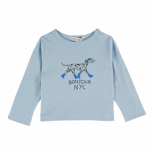 Dalmatian Organic Cotton T-Shirt, Ciel