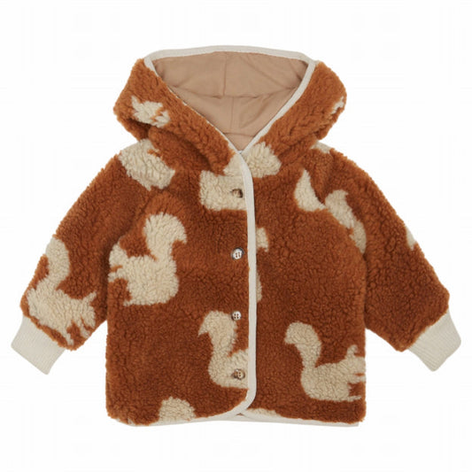 Baby Squirrel Fur Coat, Brown