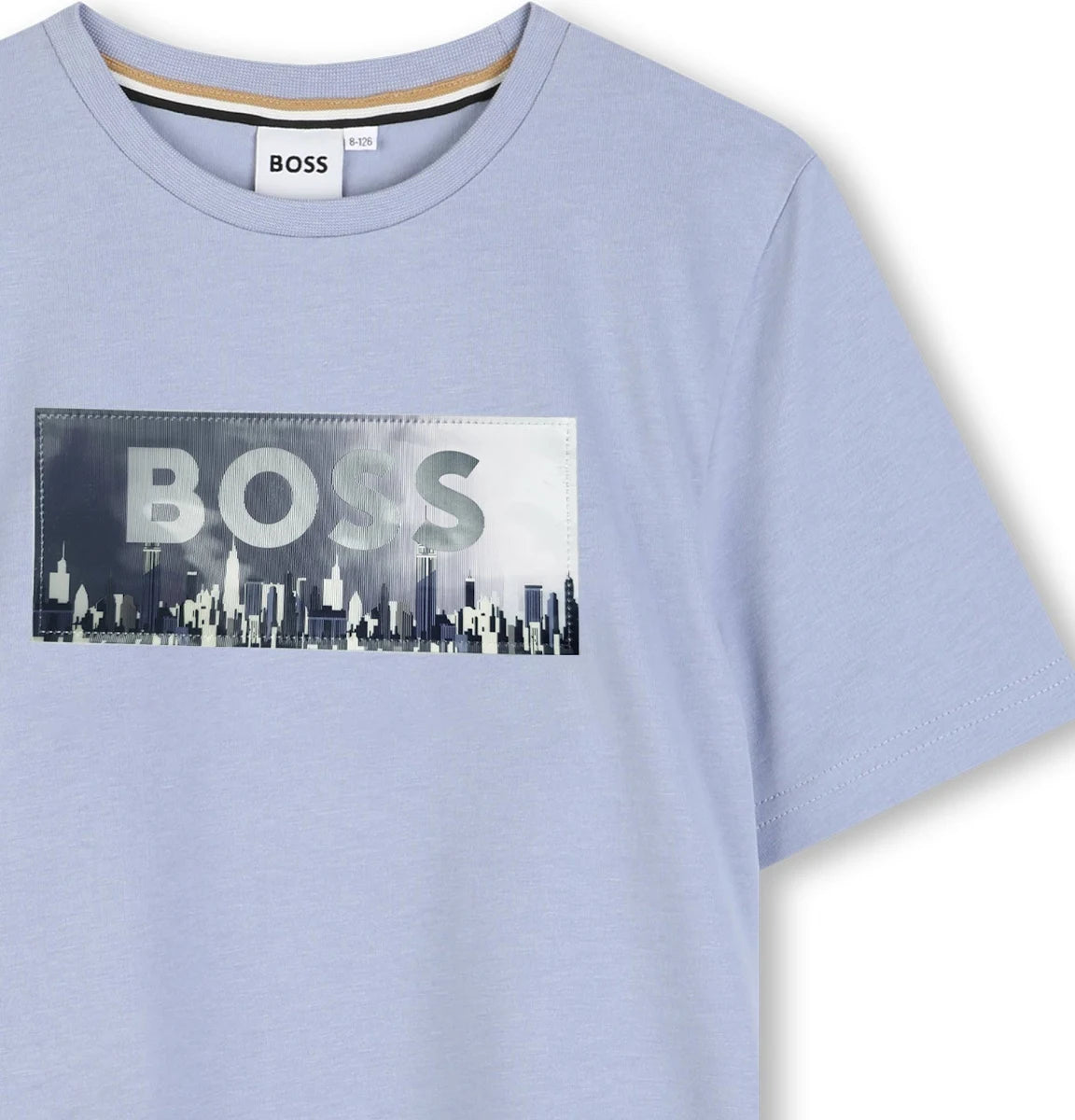 BOSS Short-Sleeved Cotton Jersey T-shirt, Medium Grey