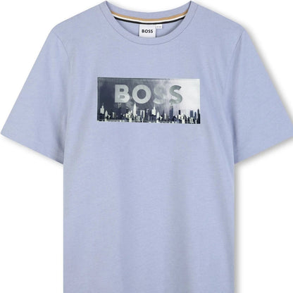 BOSS Short-Sleeved Cotton Jersey T-shirt, Medium Grey