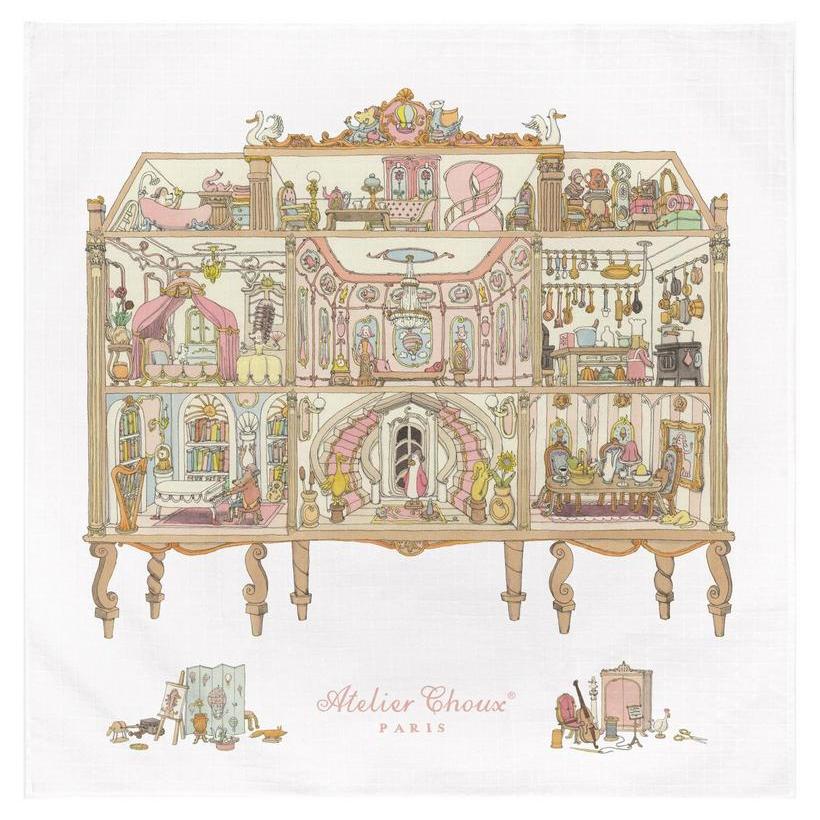 Atelier Choux Paris Organic Cotton Carrés, Dollhouse