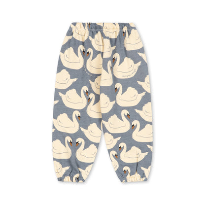 Loupy Print Sweat Pants GOTS, Swan