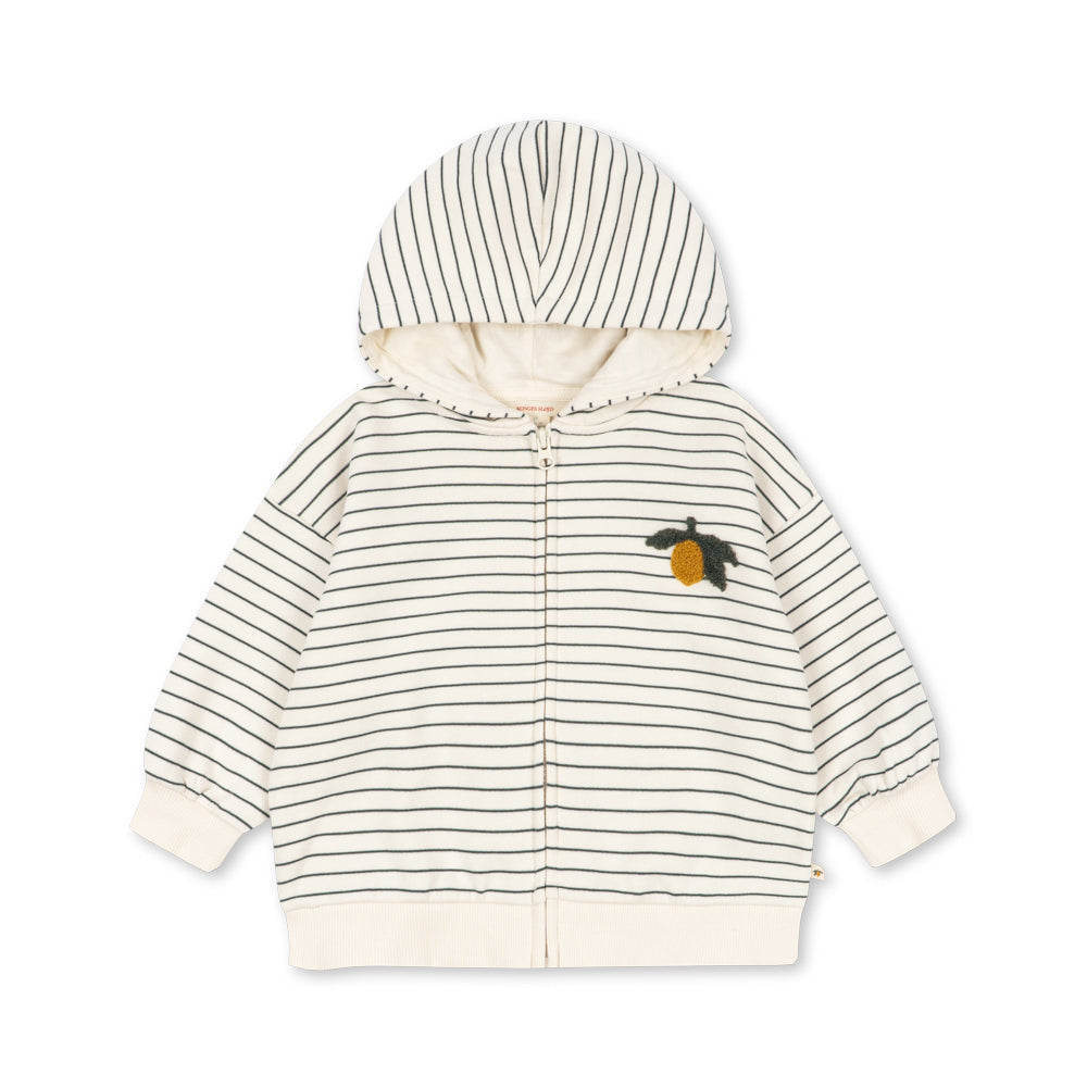 Amio Sweat Zip Hood OCS, Cilantro Stripe