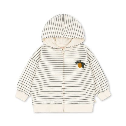 Amio Sweat Zip Hood OCS, Cilantro Stripe