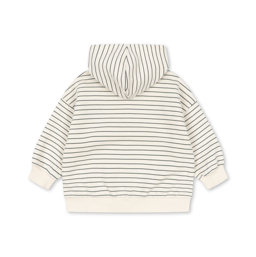 Amio Sweat Zip Hood OCS, Cilantro Stripe