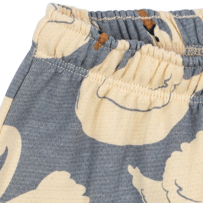 Loupy Print Sweat Pants GOTS, Swan
