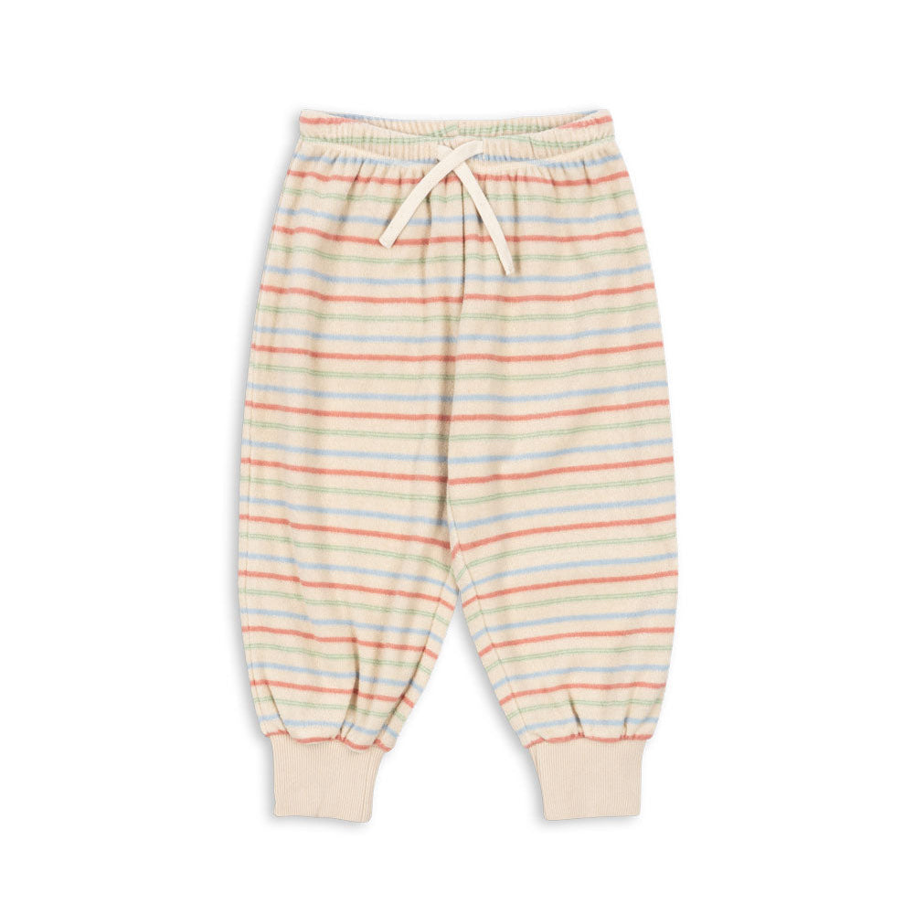 Itty Rib Sweat Pants GOTS, Confetti Stripe