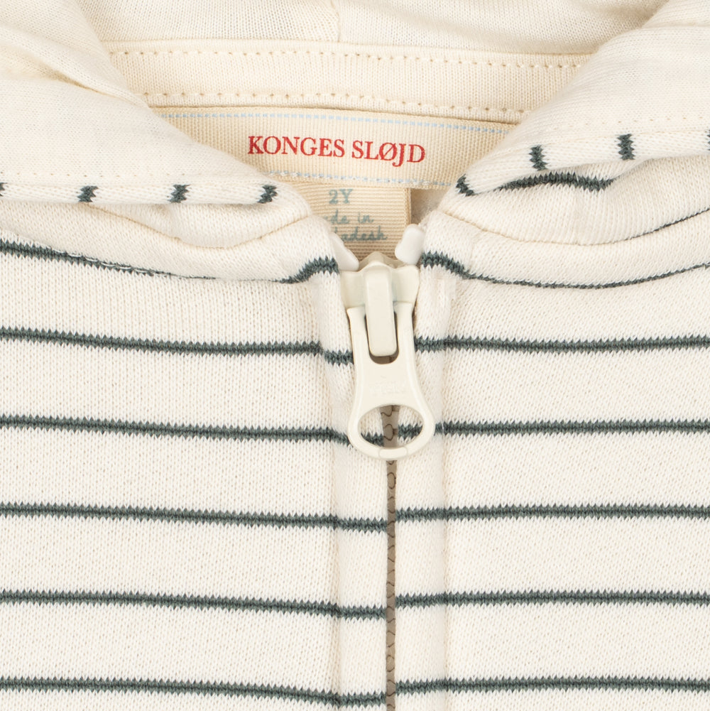 Amio Sweat Zip Hood OCS, Cilantro Stripe