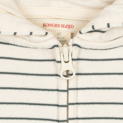 Amio Sweat Zip Hood OCS, Cilantro Stripe