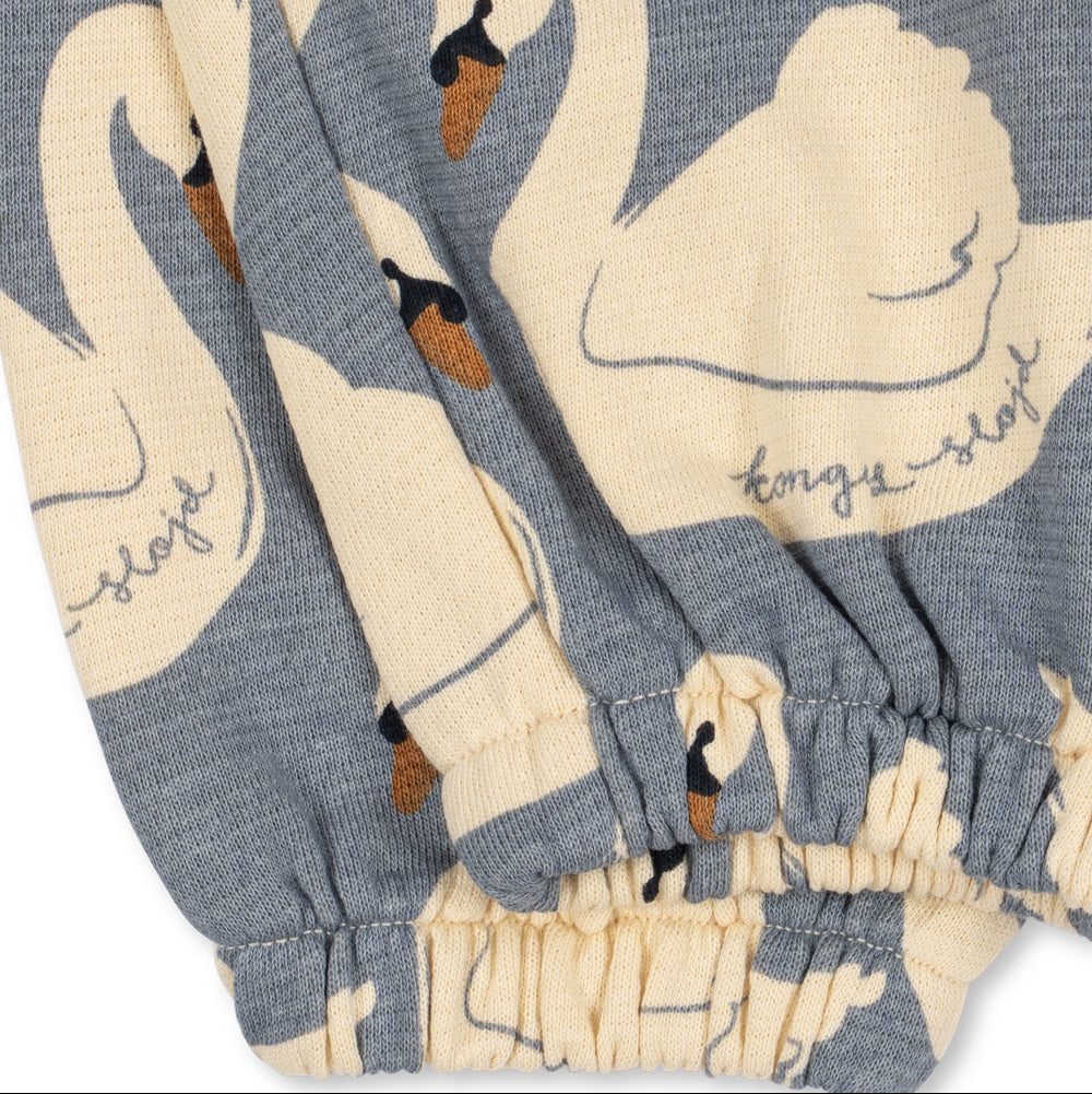 Loupy Print Sweat Pants GOTS, Swan