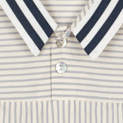 Allie Sailor Romper GOTS, Bleu Stripe
