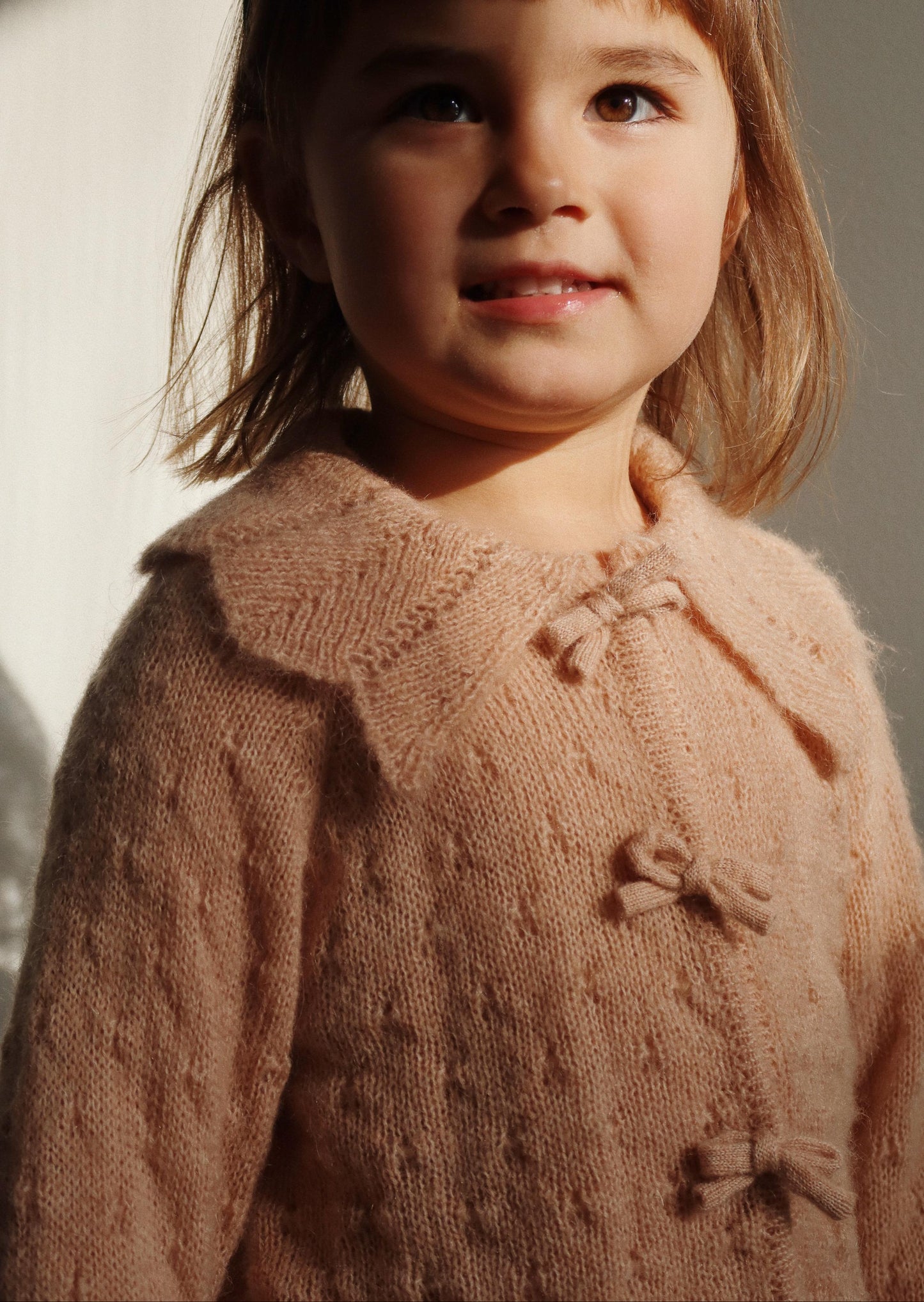 Smilla Knit Cardigan, Light Rose