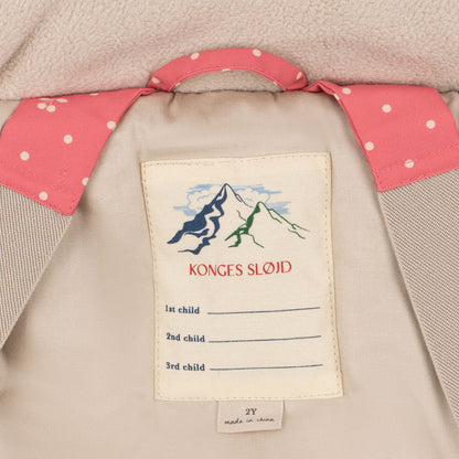 Mismou Frill Snow Jacket, Cherry Berry Dot