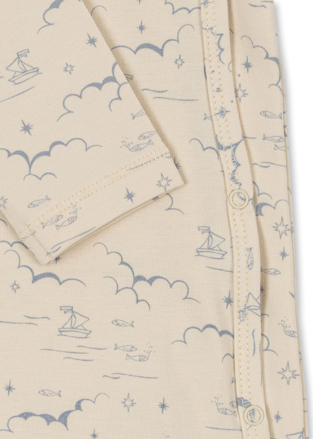 Basic Newborn Onesie GOTS, Cielo Marino