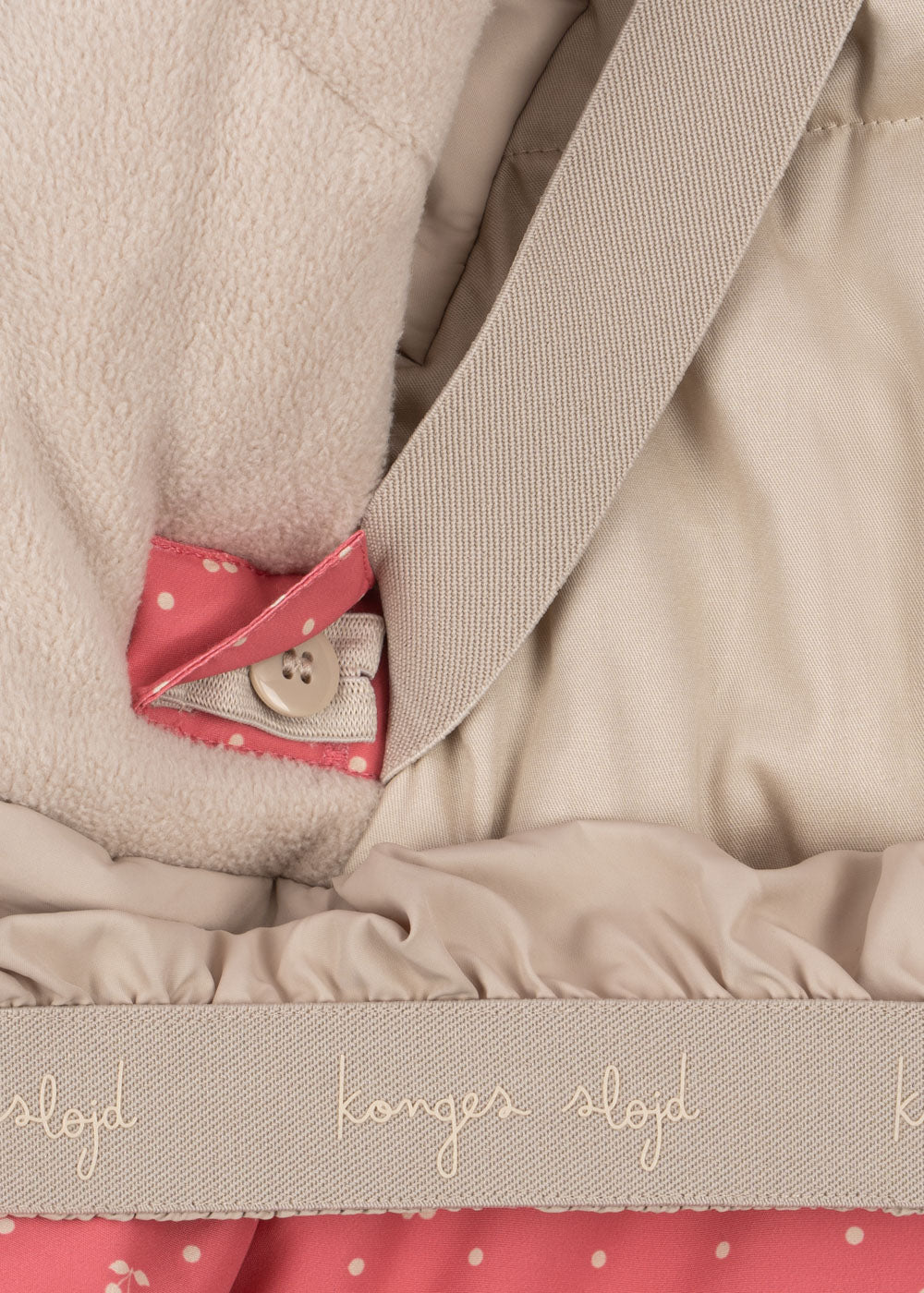 Mismou Frill Snow Jacket, Cherry Berry Dot