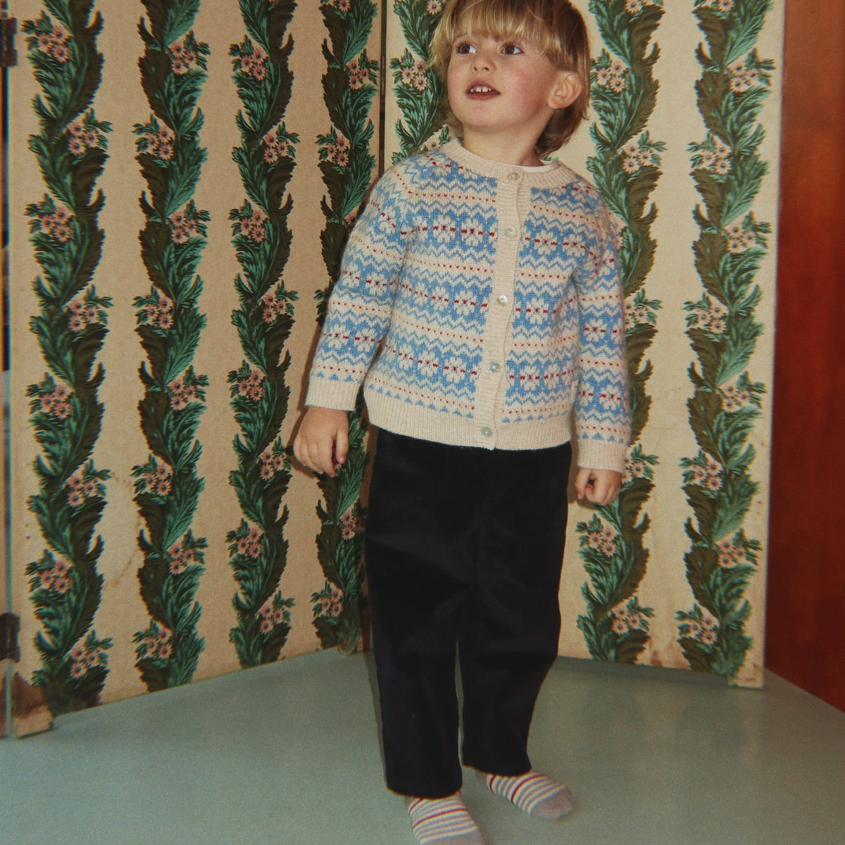 Billi Knit Cardigan, Blue Multi