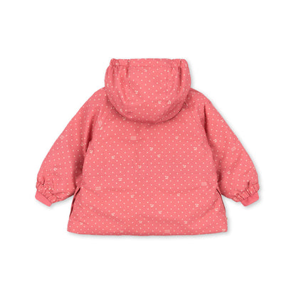 Mismou Frill Snow Jacket, Cherry Berry Dot