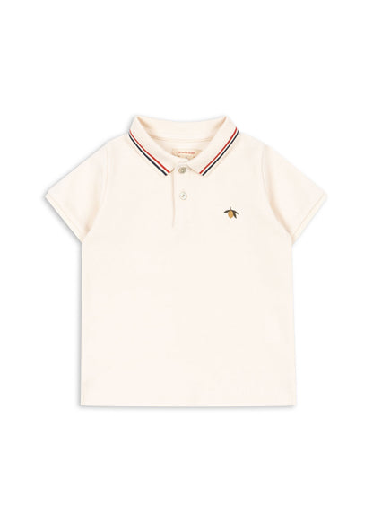 Florian Polo Shirt GOTS, Antique White