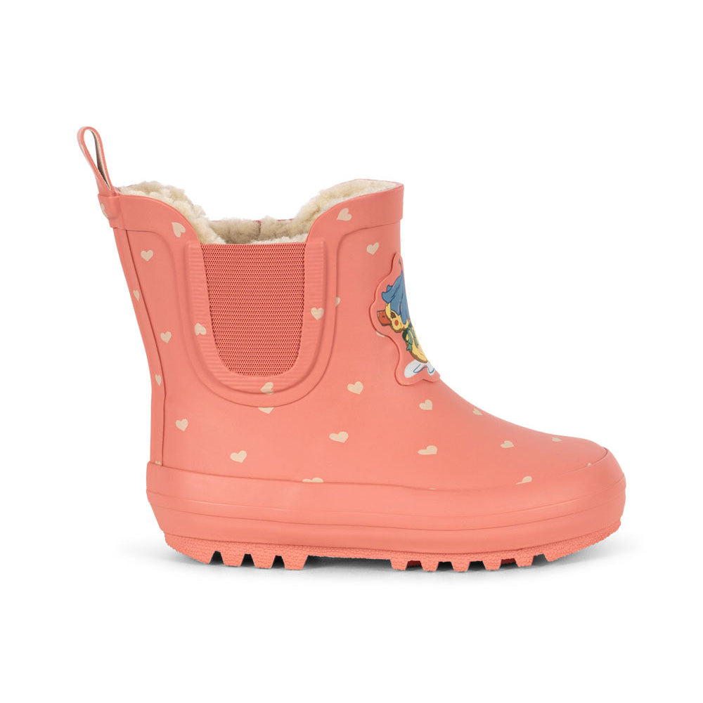 Roi Printed Rain Boots, Coeur Feathers