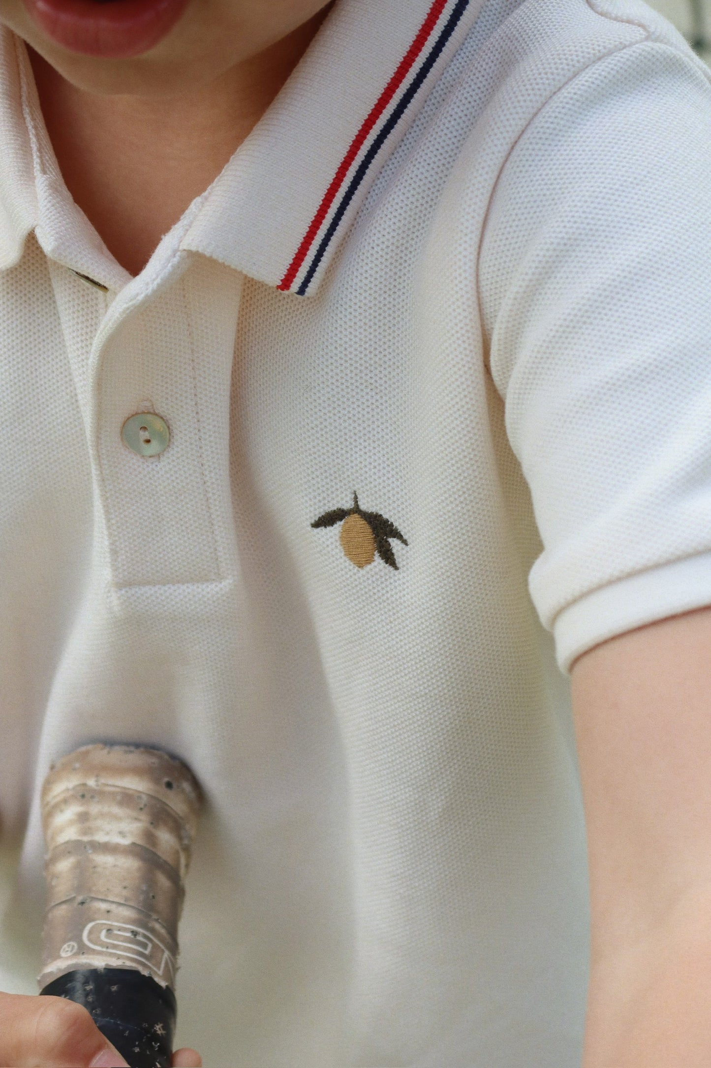 Florian Polo Shirt GOTS, Antique White