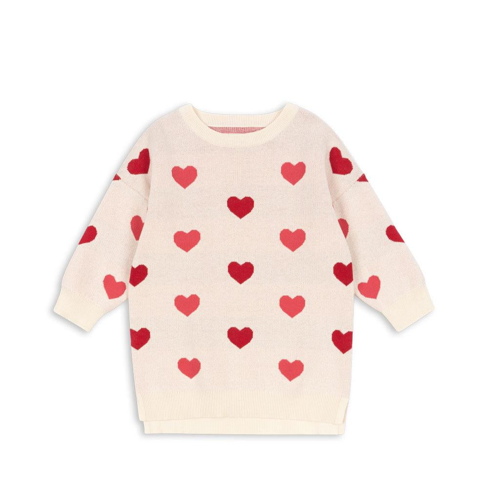 Lapis Knit Dress GOTS, Coeur Duo Pink