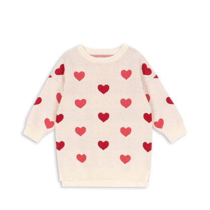 Lapis Knit Dress GOTS, Coeur Duo Pink