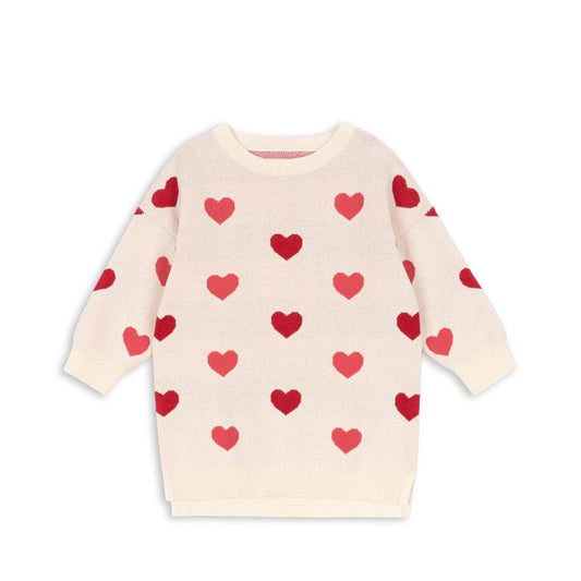 Lapis Knit Dress GOTS, Coeur Duo Pink