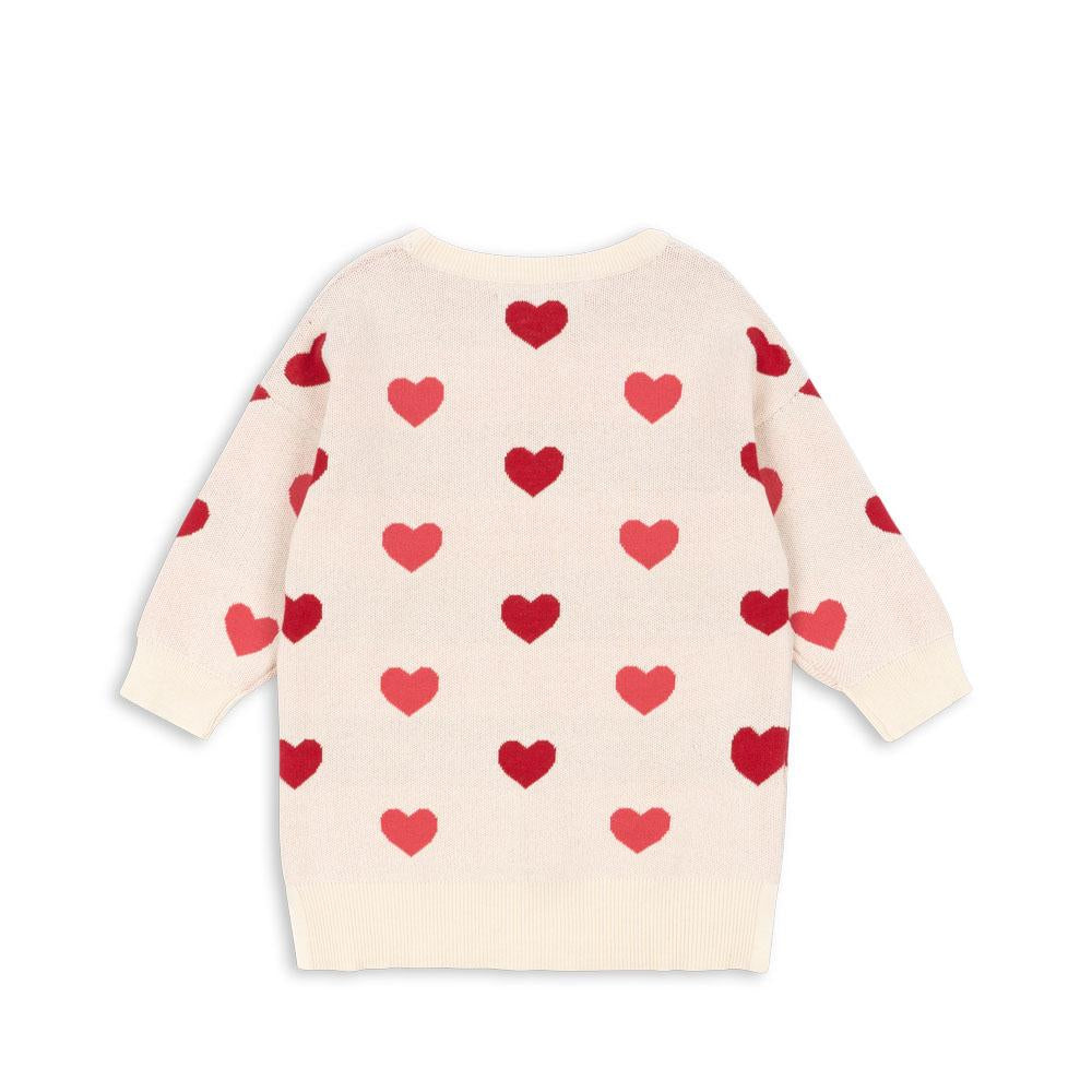 Lapis Knit Dress GOTS, Coeur Duo Pink