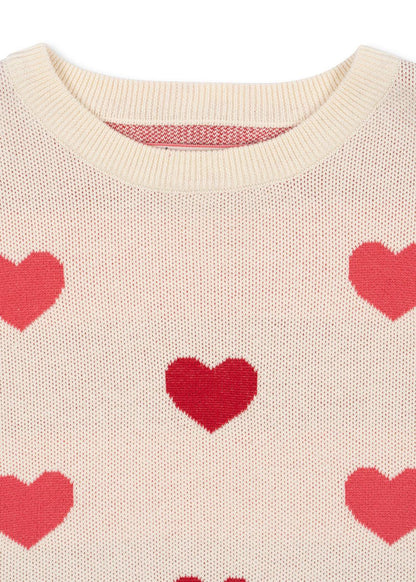 Lapis Knit Dress GOTS, Coeur Duo Pink