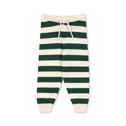 Manis Knit Pants GOTS, Pine Grove Stripe