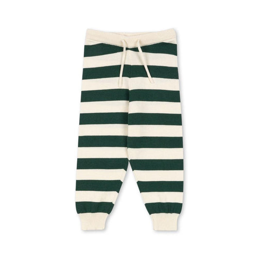 Manis Knit Pants GOTS, Pine Grove Stripe
