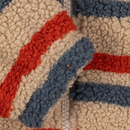 Jody Embroidery Teddy Jacket, Tangerine Stripe