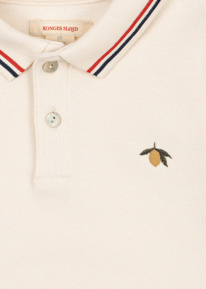 Florian Polo Shirt GOTS, Antique White