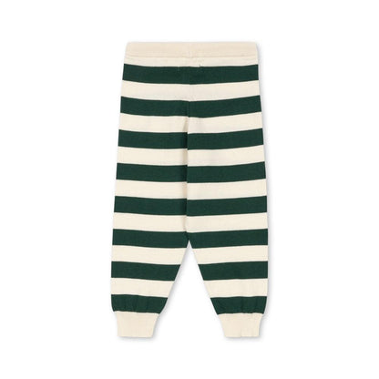 Manis Knit Pants GOTS, Pine Grove Stripe