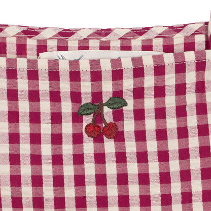 Isotta Dress GOTS, Rasberry Check
