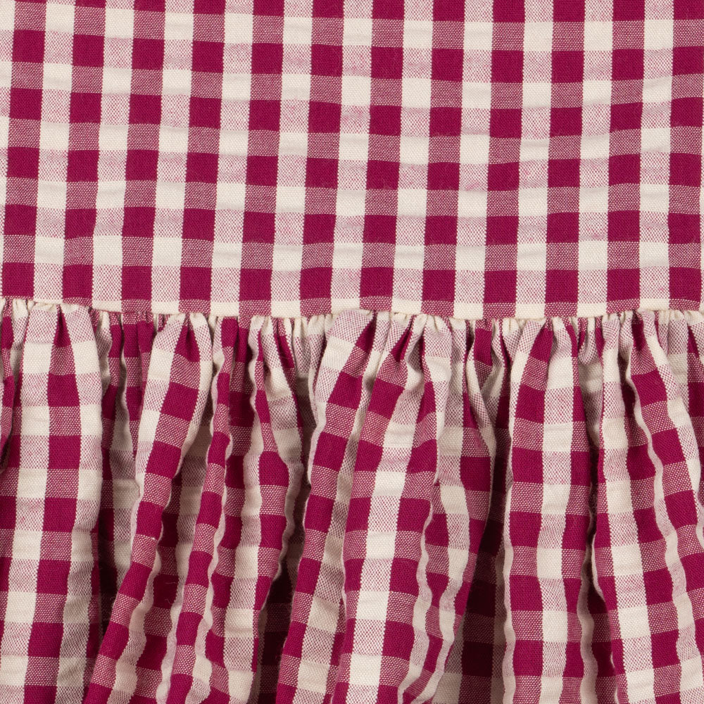Isotta Dress GOTS, Rasberry Check