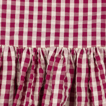 Isotta Dress GOTS, Rasberry Check