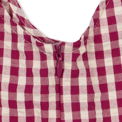 Isotta Dress GOTS, Rasberry Check