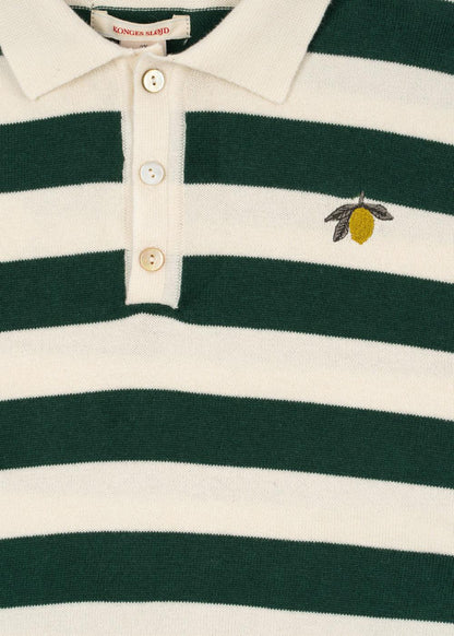 Manis Knit Polo, Pine Grove Stripe