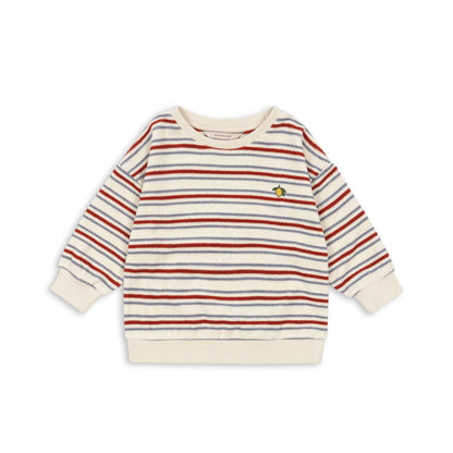 Itty Rib Sweat Shirt GOTS, Stripe Winds