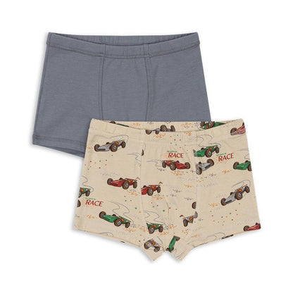 Basic 2 Pack Boy Boxers GOTS, Tradewinds/Grand Prix