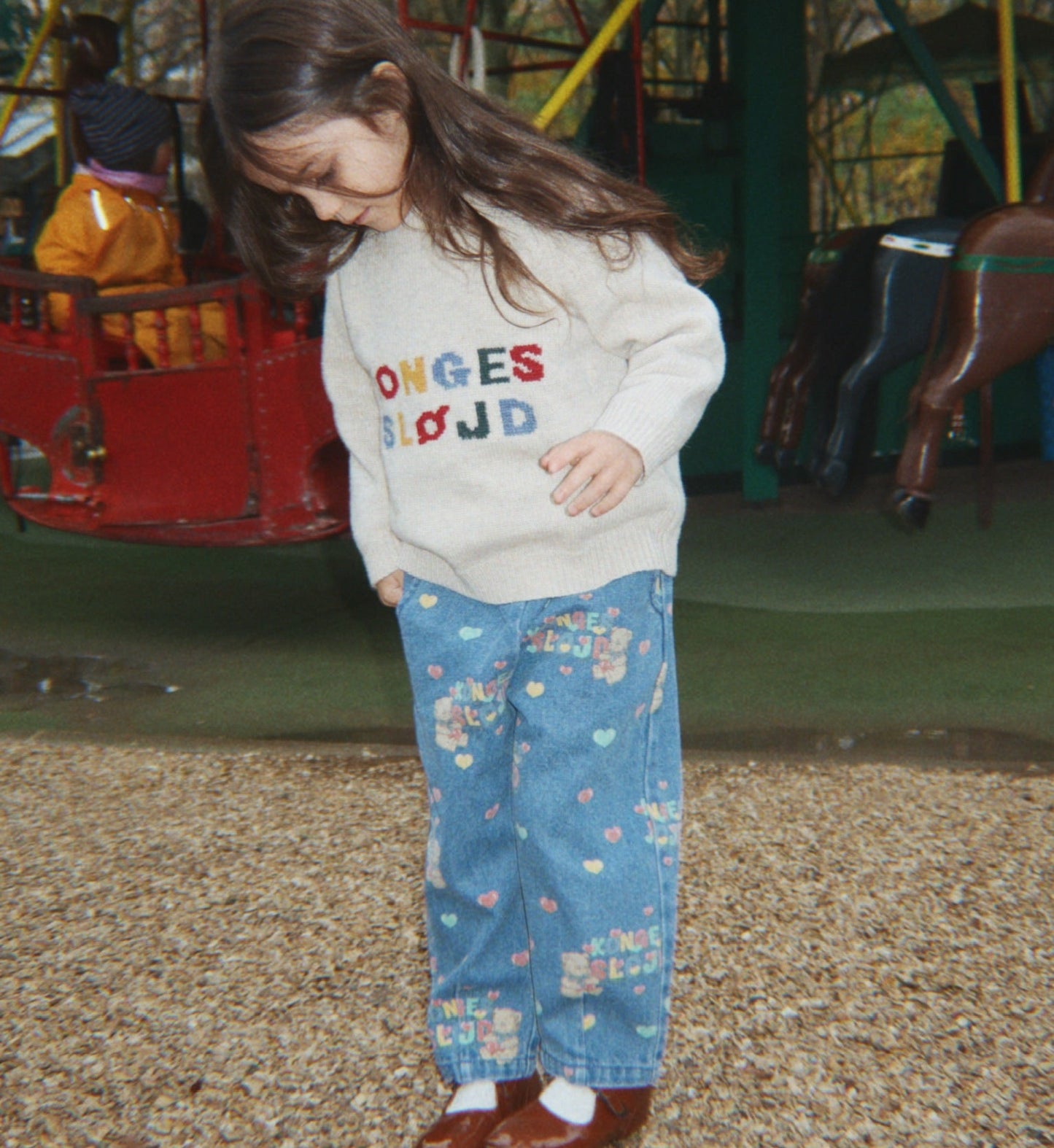 Magot Pants GOTS, Teddy Coeur