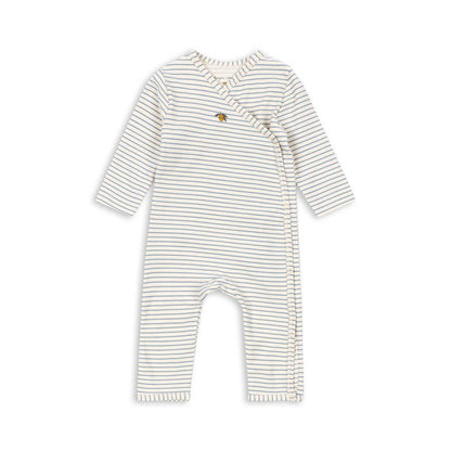 Basic Newborn Onesie GOTS, Stripe Bluie
