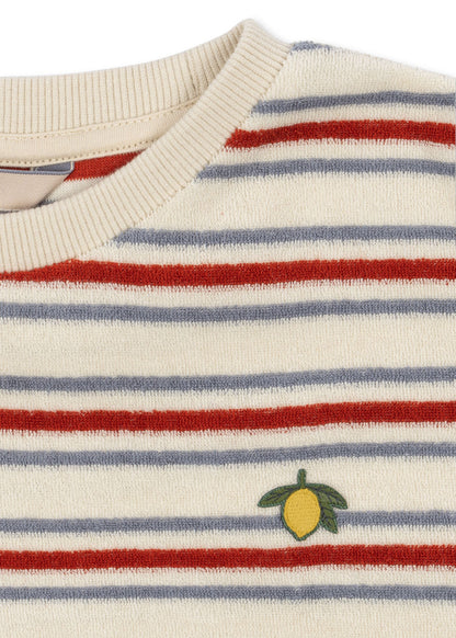 Itty Rib Sweat Shirt GOTS, Stripe Winds