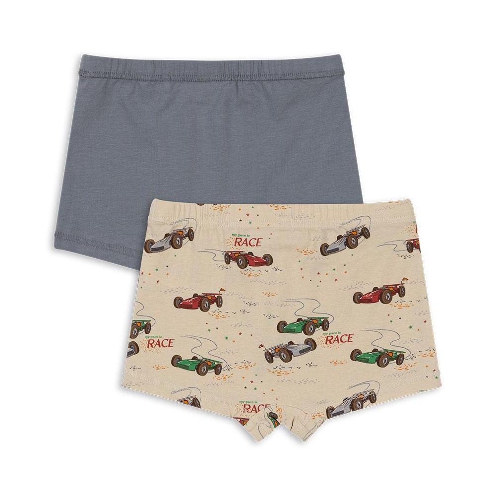 Basic 2 Pack Boy Boxers GOTS, Tradewinds/Grand Prix