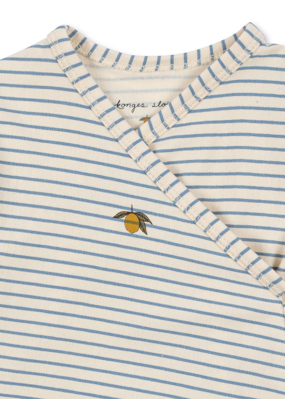 Basic Newborn Onesie GOTS, Stripe Bluie