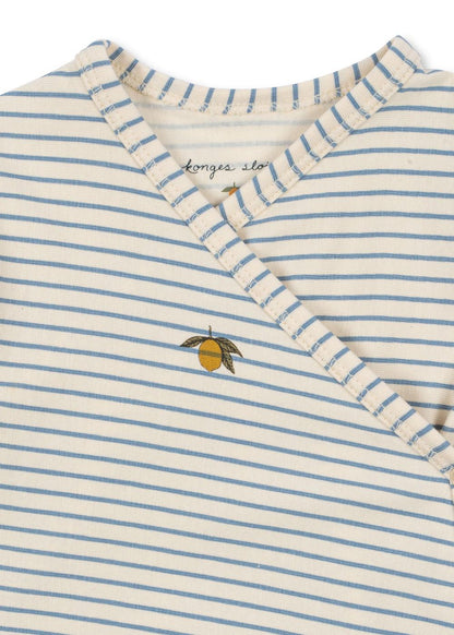 Basic Newborn Onesie GOTS, Stripe Bluie