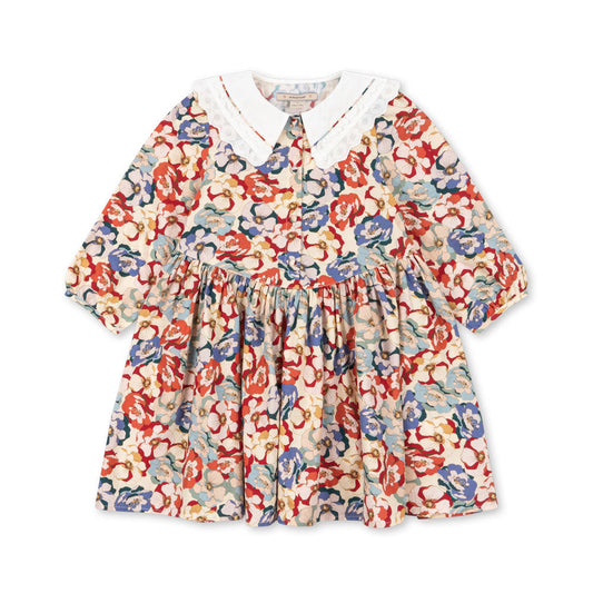 Coeur Collar Dress GOTS, La Rosa